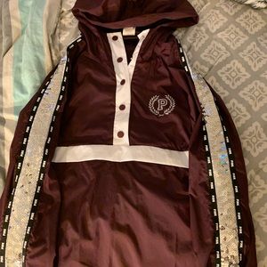 Victoria’s Secret Pink anorak windbreaker bling xs